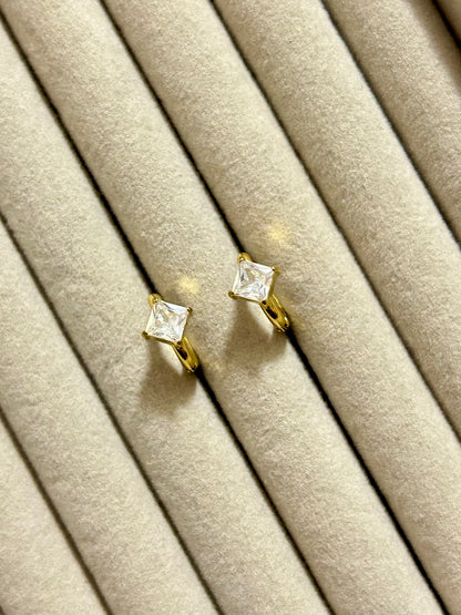 Square Diamond Huggies