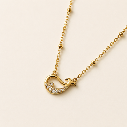 Diamond Whale Necklace