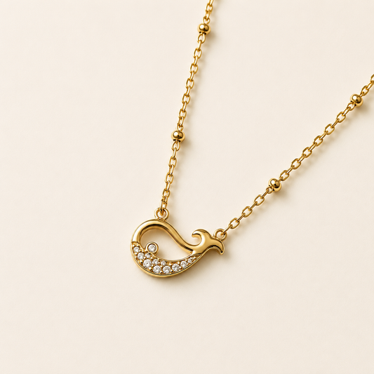 Diamond Whale Necklace