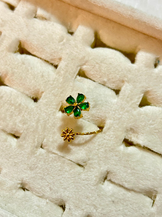 Flowers Adjustable Ring