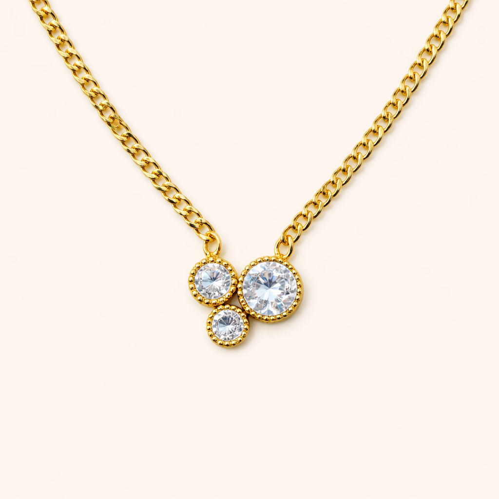 Celestial Cluster Anti Tarnish Necklace