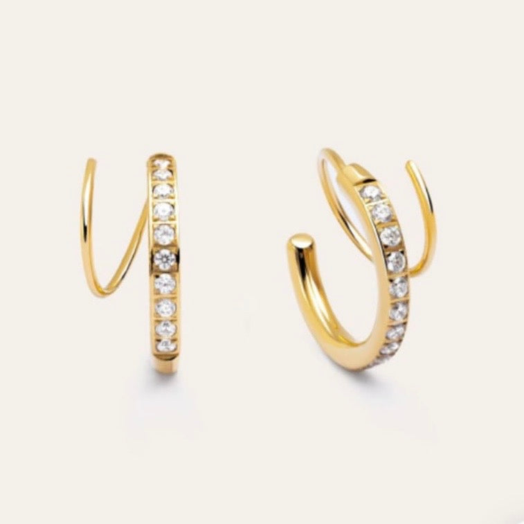 Double Hoop Illusion Earrings