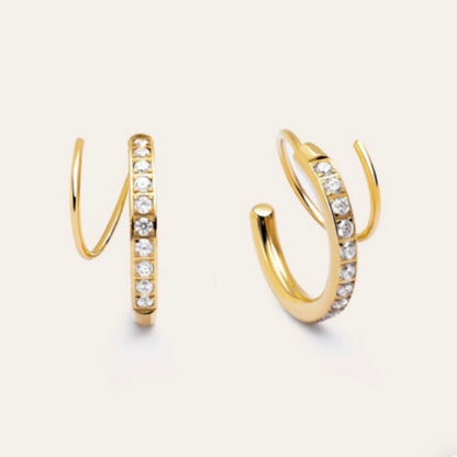 Double Hoop Illusion Earrings