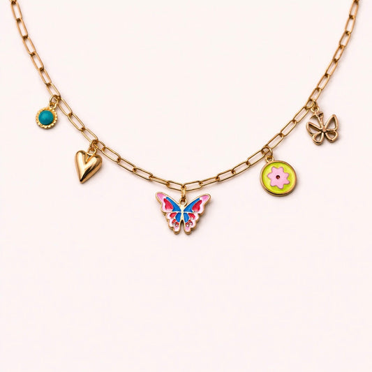 Butterflies Charm Necklace