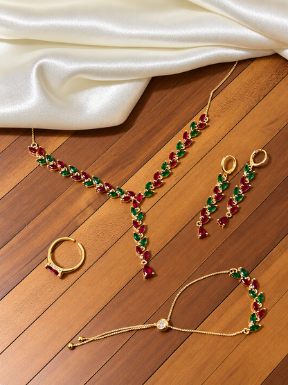 Maroon & Green Combo Set
