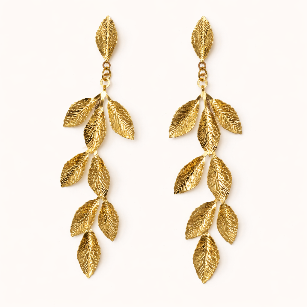 Golden Vine Drop Earring