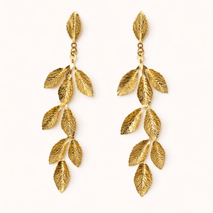 Golden Vine Drop Earring