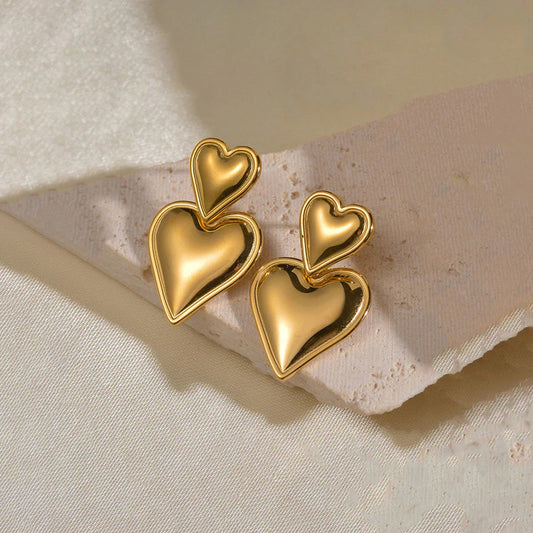 Double Heart Earrings