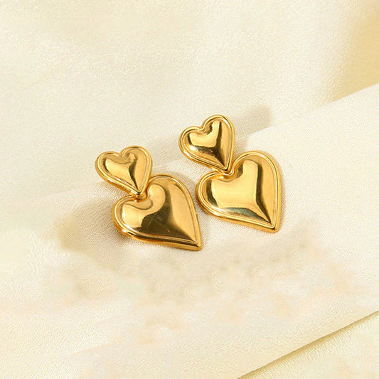 Double Heart Earrings