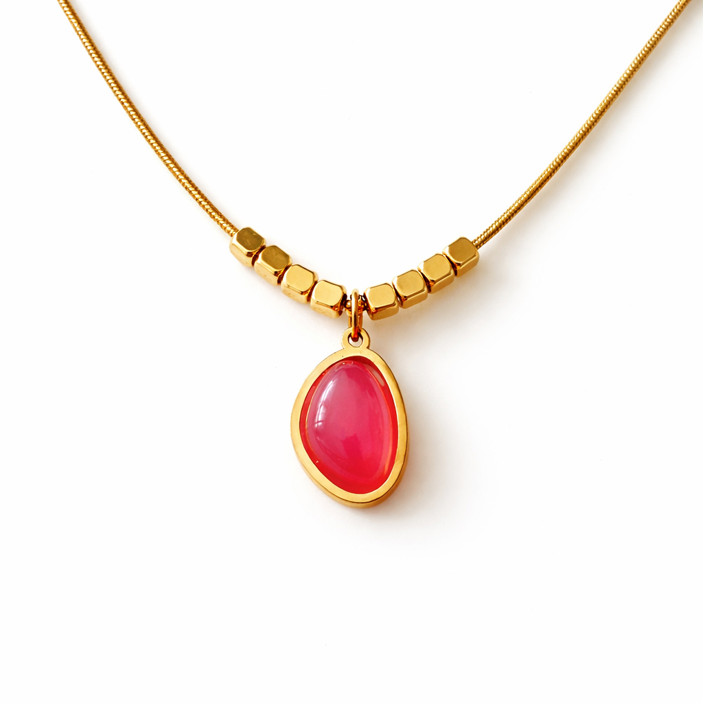Pink Muse Drop Necklace