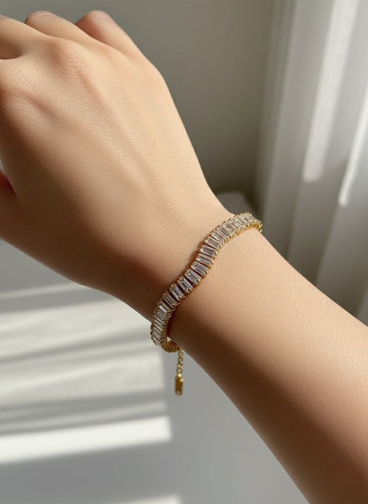 Golden Tennis Bracelet