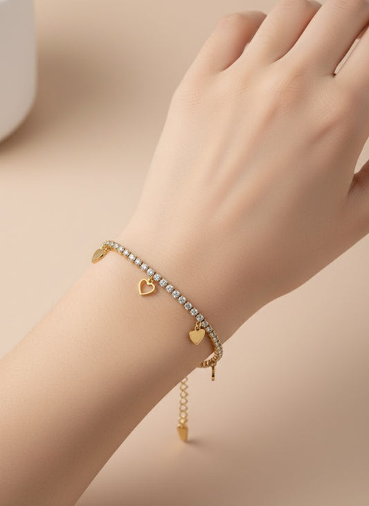 Tennis Heart Bracelet